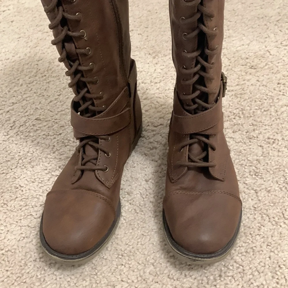 brown long boots - Picture 2 of 5